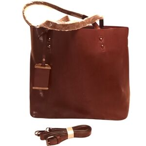 Elegant Brown Vegan Leather Bag NWOT